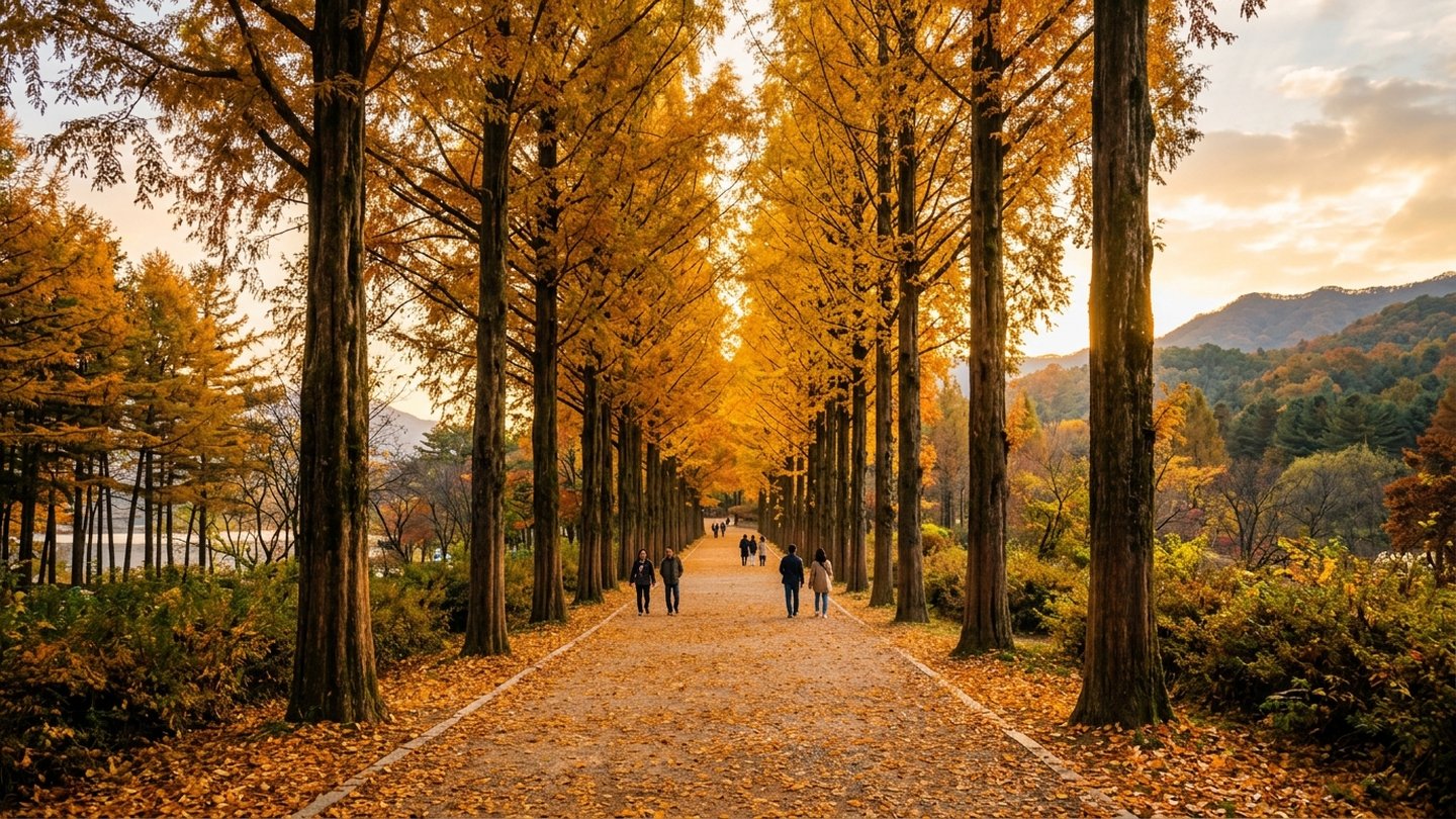 Nami Island Metasequoia Lane Korea