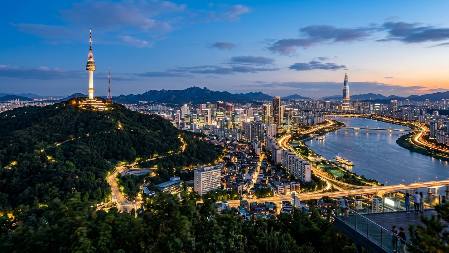 Seoul City Panorama & N Seoul Tower